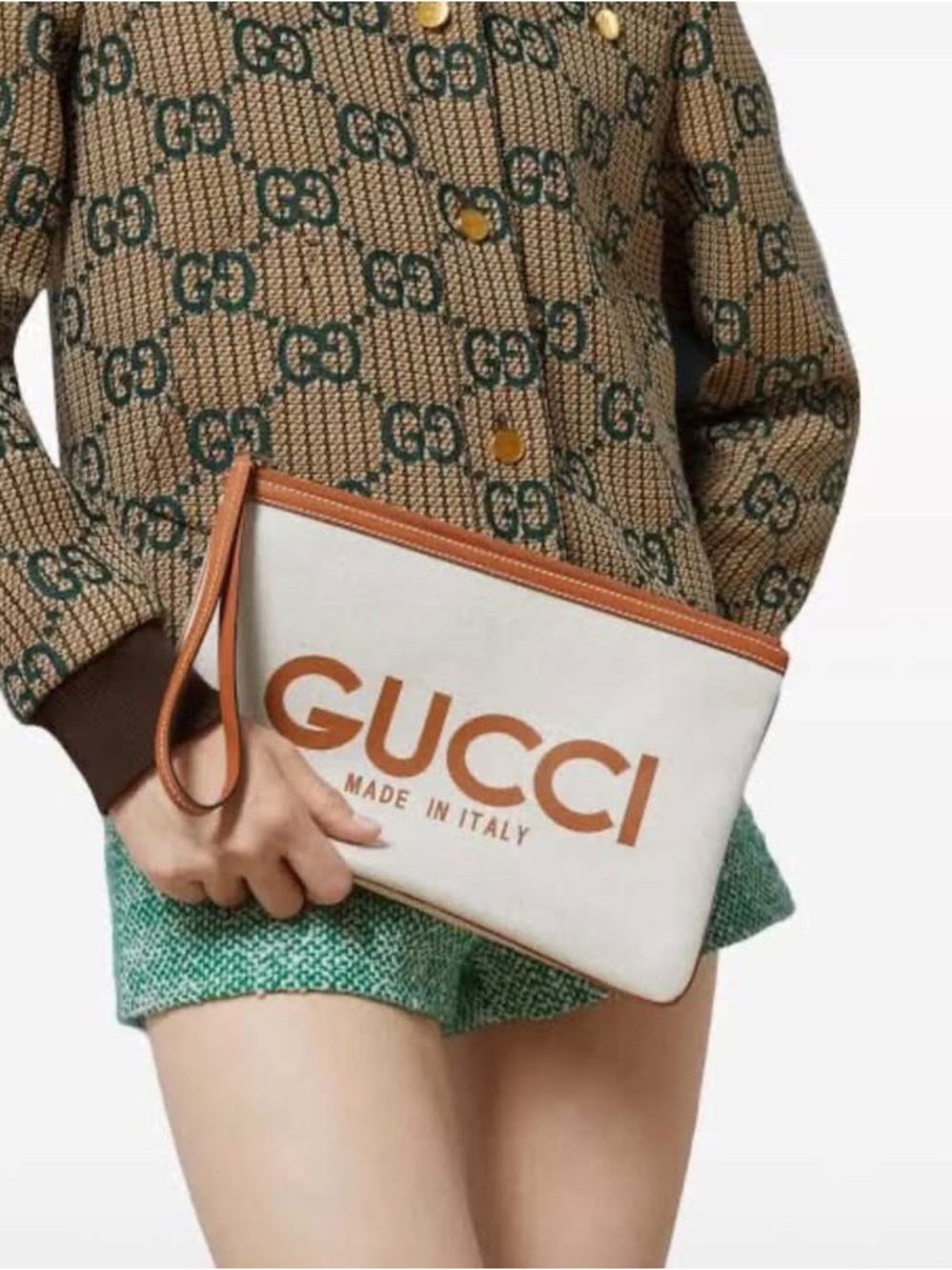 Brand New Gucci Canvas Wristlet/Pouch ✨